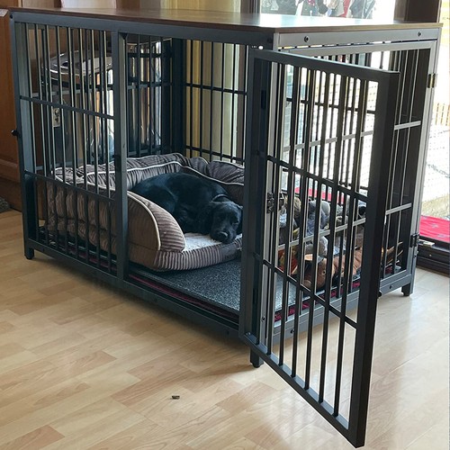 Vintage wooden dog crate - vintage, heavy