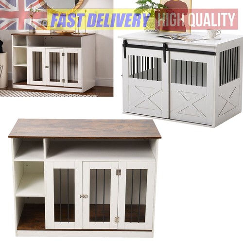 Large dog crate end table - crate,