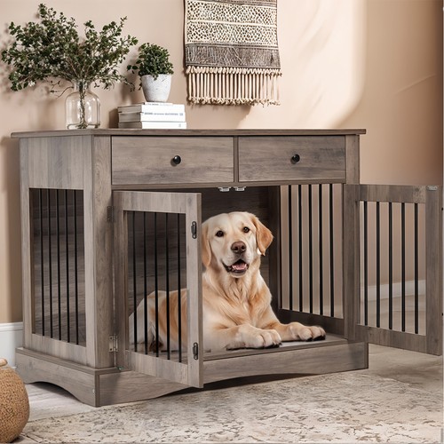 Modern end table - end, dog