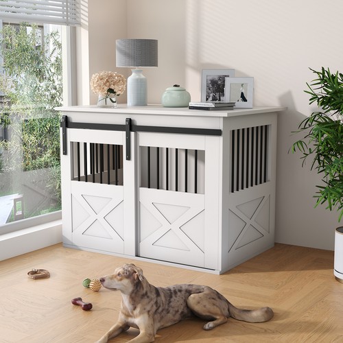 Wooden puppy cage - puppy, dog