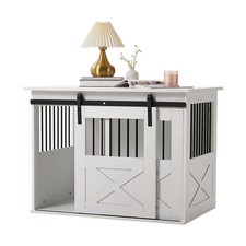 White Wooden Puppy Cage