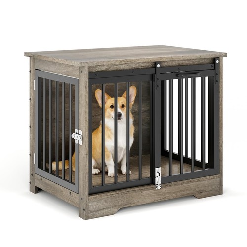 Wooden dog crate - dog, furniture