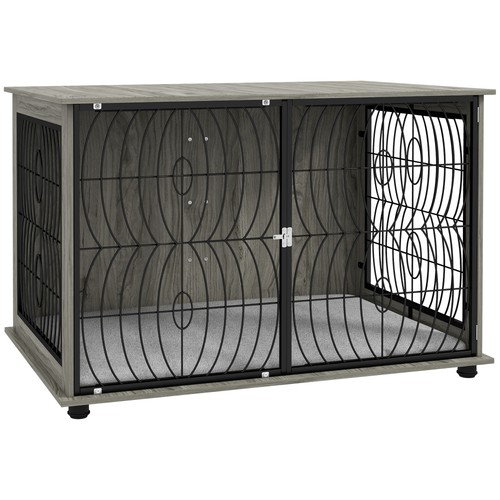 Pawhut dog crate furniture end - dog,