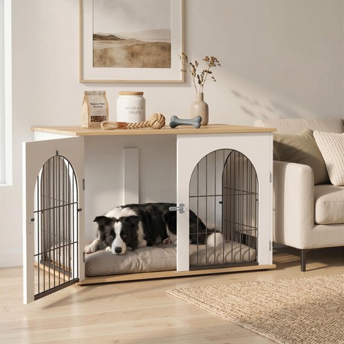 Dog crate furniture indoor - dog,