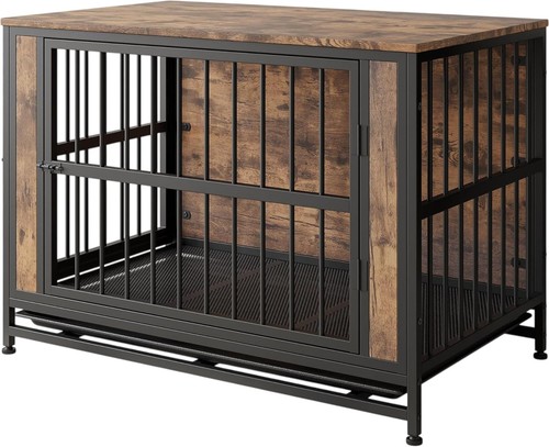 Foubam wooden dog crate - wooden,