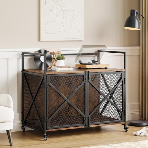 Dog crate furniture wooden - dog,